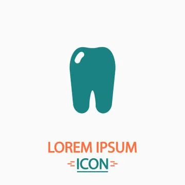 Tooth computer symbol Illustrazione stock