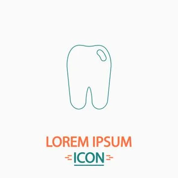 Tooth computer symbol Illustrazione stock