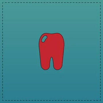 Tooth computer symbol Illustrazione stock