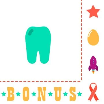 Tooth computer symbol Illustrazione stock