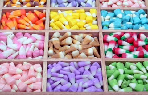 Tooth corn candies Stock Photos