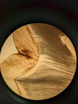 Tooth cross section viewed under polarized light microscope showing enamel .. Stock Photos