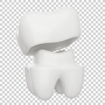 Tooth crown 3D icon Stock Illustration