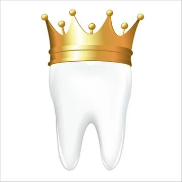 Tooth in crown Stock Illustration