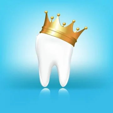 Tooth in crown Stock Illustration