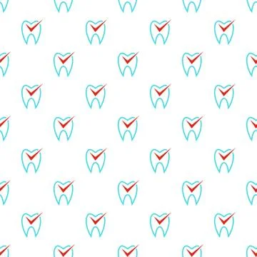 Tooth curve pattern seamless vector 스톡 일러스트