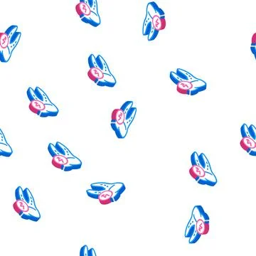Tooth cutting ache isometric icon seamless pattern 스톡 일러스트
