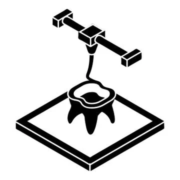 Tooth d printing icon, simple style イラスト素材
