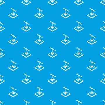 Tooth d printing pattern vector seamless blue Illustrazione stock