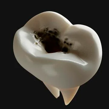 Tooth decay, artwork Stock Illustration