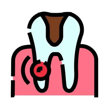 Tooth decay causing pain and gum inflammation Stock-Illustration