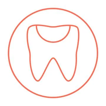 Tooth decay line icon Stock Illustration