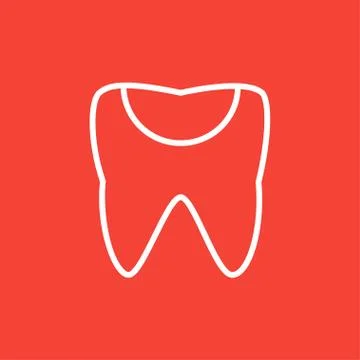 Tooth decay line icon Stock Illustration