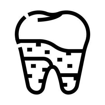 Tooth decay problem creating dental caries concept Stock Illustration