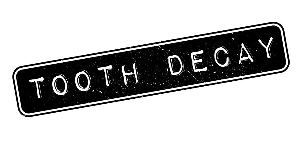 Tooth Decay rubber stamp Illustrazione stock