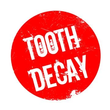 Tooth Decay rubber stamp Stock Illustration