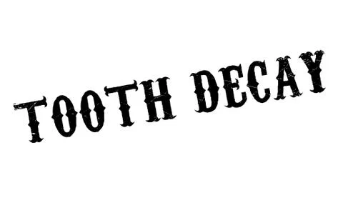 Tooth Decay rubber stamp Stock Illustration
