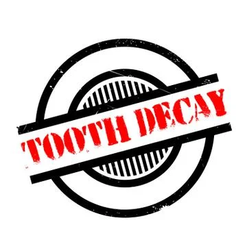 Tooth Decay rubber stamp Stock Illustration