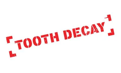 Tooth Decay rubber stamp Stock Illustration