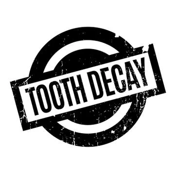 Tooth Decay rubber stamp Stock Illustration