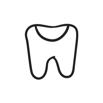 Tooth decay sketch icon Stock Illustration
