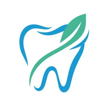 Tooth dental leaf logo design idea  Lotus Flower and Teeth. Dental Vector. Denta Stock Illustration