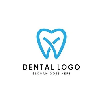 Tooth dental logo vector template Illustrazione stock