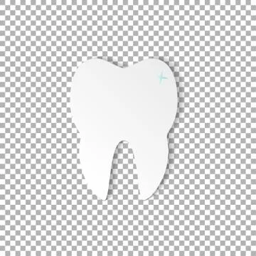 Tooth dental on transparent background Stock Illustration