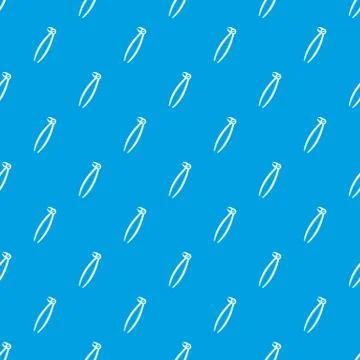 Tooth dentist forceps pattern seamless blue Stock Illustration