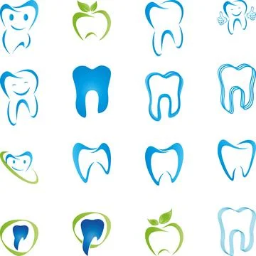 Tooth, dentistry, teeth collection, tooth logo, logos collection Stock Illustration