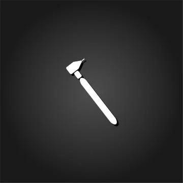 Tooth drilling machine icon flat. Stock Illustration