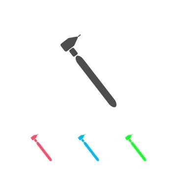 Tooth drilling machine icon flat. Stock Illustration