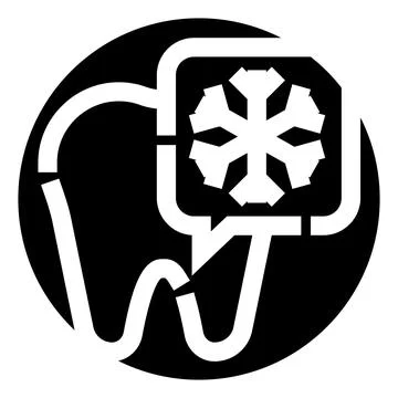 Tooth experiencing cold sensitivity concept icon illustration Stock Illustration