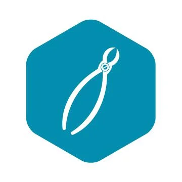Tooth extraction instrument icon, simple style Illustration