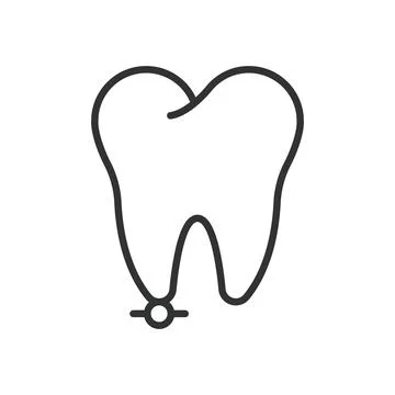 Tooth extraction procedure, icon in line design. tooth, extraction, dental Stock Illustration