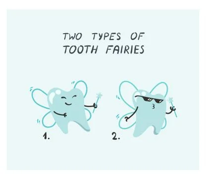 Tooth fairies vector set Stock Illustration