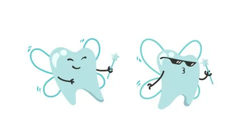 Tooth fairies vector set Stock Illustration