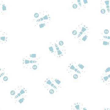 Tooth fairy glyph seamless pattern Illustrazione stock