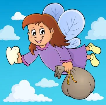 Tooth fairy theme image Stock Illustration