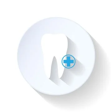 Tooth flat icon Stock Illustration