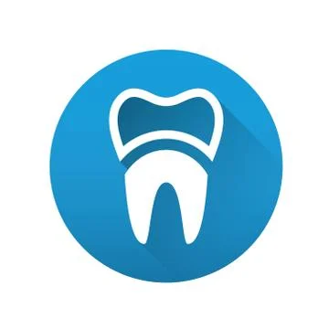 Tooth flat icon Stock Illustration