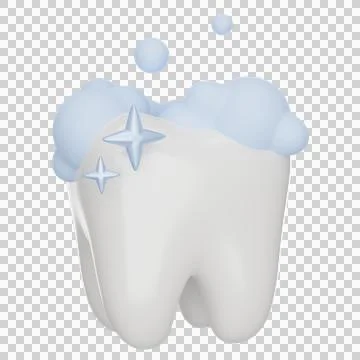 Tooth with foam Stock Illustration