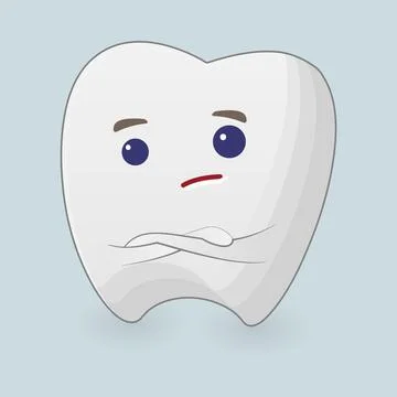 Tooth with folding arms Stock Illustration