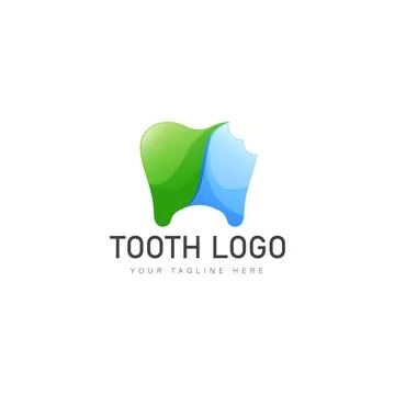 Tooth gradient logo design icon illustration Stock Illustration