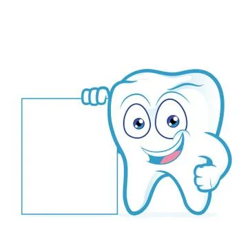 Tooth holding blank sign Stock Illustration
