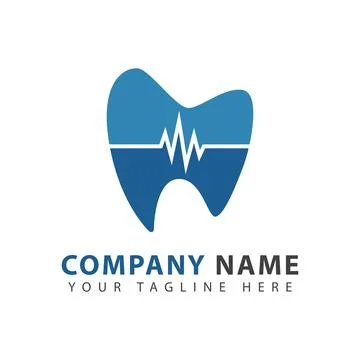 Tooth icon and abstract sharp line Stock Illustration