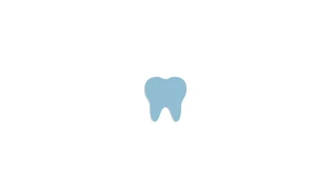 Tooth icon animation for video motion graphics Stock Footage 203816440