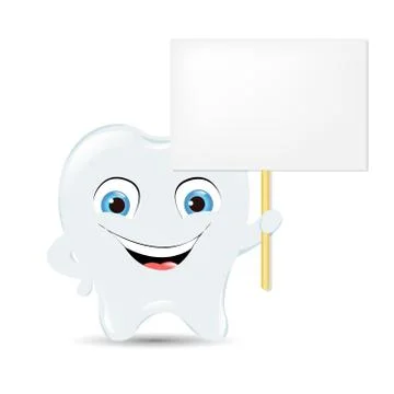 Tooth icon with announcement Illustrazione stock