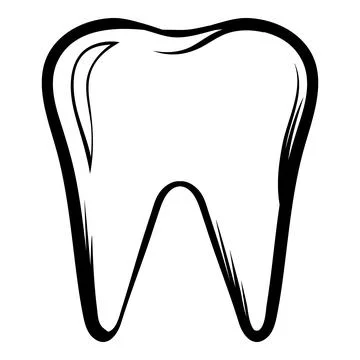 Tooth icon cartoon Stock Illustration