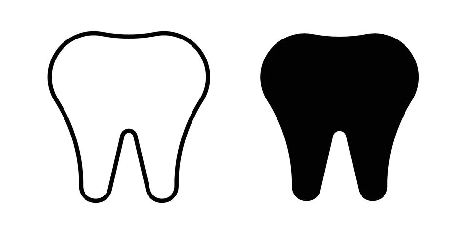Tooth icon concept. best for web design Stock Illustration
